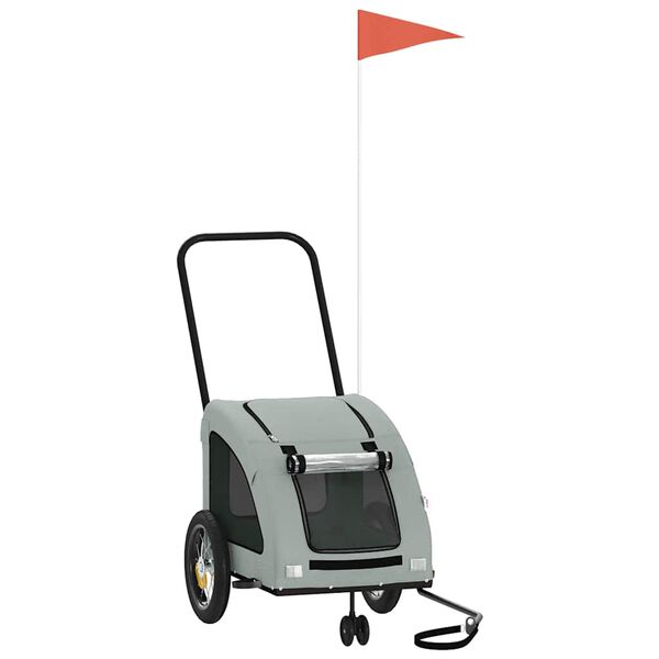 vidaXL lemmiklooma ratta järelkäru, hall, oxford kangas/raud