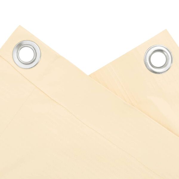 vidaXL rõdu privaatsuskate, kreemjas, 700x120 cm, PVC