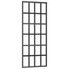 vidaXL liuguks, ESG-klaas ja alumiinium, 76x205 cm, must