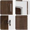 vidaXL Kõide riiuliga uksega Pruun tamm 55,5 x 29 x 100 cm Tehispuit