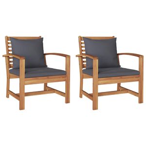 vidaXL Tool 2 pcs Pruun ja Tumehall 65 x 60 x 76,5 cm Tugev teakpuit