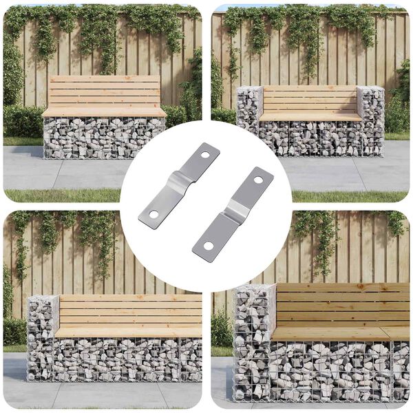 vidaXL T&ouml;&ouml;tlemise plaat 2 pcs H&otilde;bedane 50 x 10 x 1,2 mm Raud