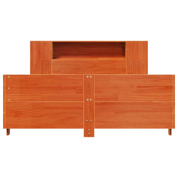 vidaXL voodiraam ilma madratsita, vahapruun, 160 x 200 cm, m&auml;nnipuit