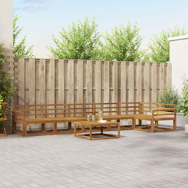 vidaXL V&auml;li diivanikomplekt 7 pcs Neutraalne Tugev akatsiapuu