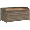 vidaXL hoiupink, hall, 100x50x52 cm, must, PE-rotang ja akaatsiapuit