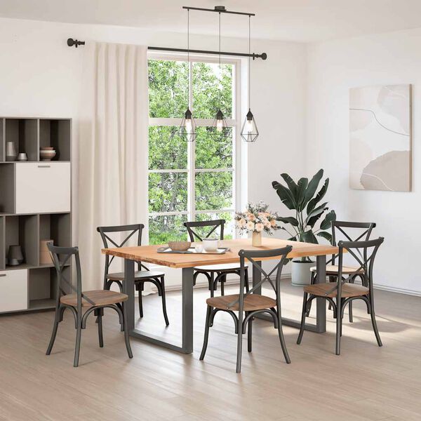 vidaXL söögilaua jalad U-kujulised 2 tk, antratsiithall, 100 x (72-73) cm, teras