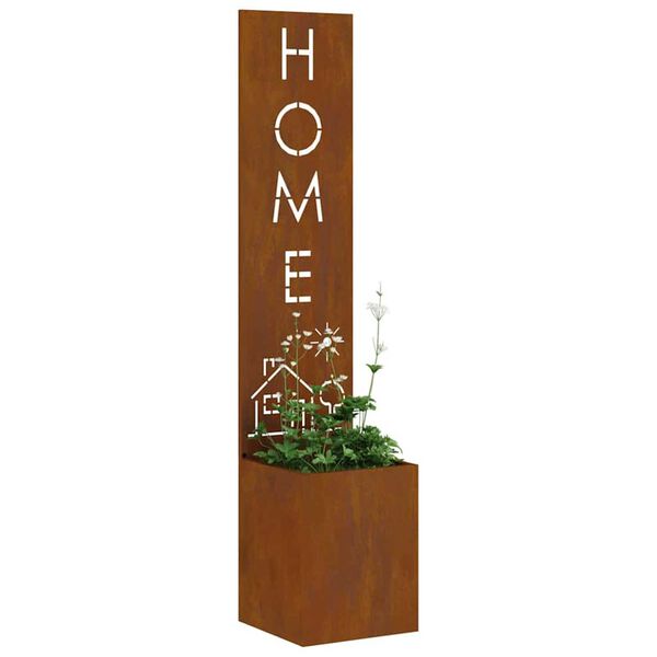 vidaXL Aia privaatsuse kate Rooste 32 x 140 cm Kulunud teras