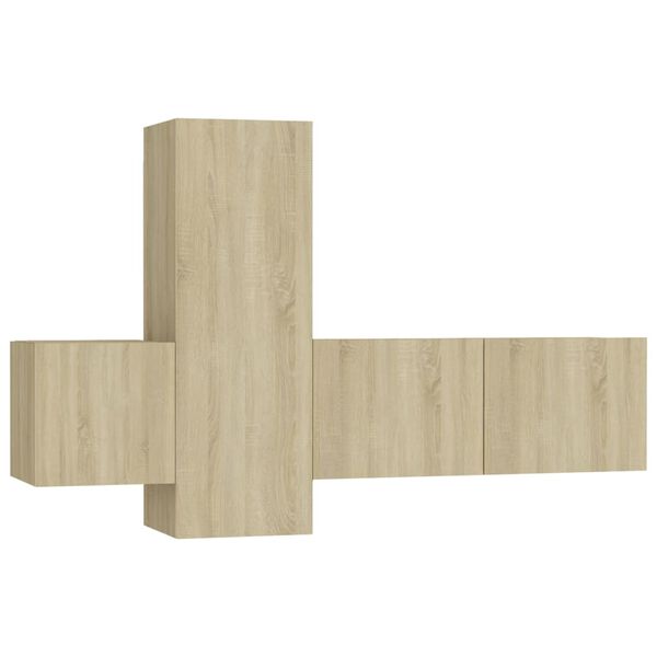 vidaXL 3-osaline telerikappide komplekt, Sonoma tamm, tehispuit