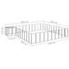 vidaXL koeraaedik, must, 31,46 m², teras
