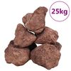 vidaXL vulkaanilised kivimid 25 kg, punane, 10-30 cm