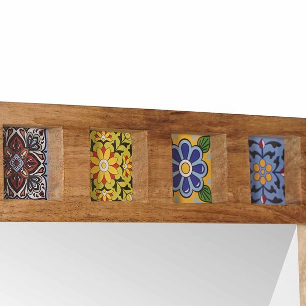 vidaXL Vannitoa peegel Neutraalne 50 x 70 x 3 cm Tugev mango puu