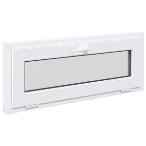 vidaXL Keldriakendus RISOR 110 x 40 cm PVC ja klaas Valge