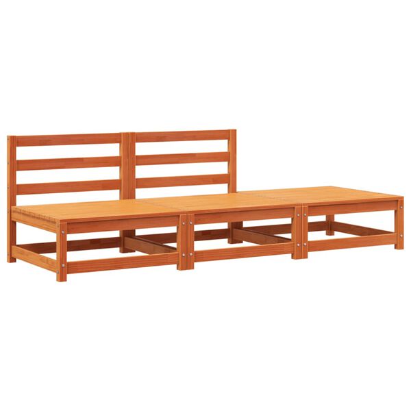 vidaXL käetugedeta aiadiivan koos jalapingiga, vahapruun, männipuit