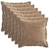 vidaXL Diivanipadi 6 tk HOUTEN Pruun 30 x 30 cm &Scaron;en&uuml;&uuml;lfabric