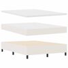 vidaXL LED Box Spring Voodi Kreem ja valge 140 x 200 cm Korter kangas