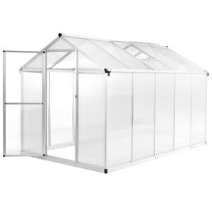 vidaXL kasvuhoone, alumiinium, 302 x 190 x 195 cm, 11,19 m&sup3;
