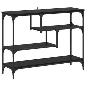 vidaXL Konsoollaud Must tamm 100 x 30 x 75 cm Tehispuit