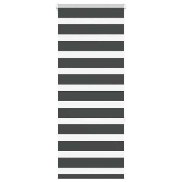 vidaXL Triibuline ruloo must 65x150 cm kanga laius 60,9 cm pol&uuml;ester