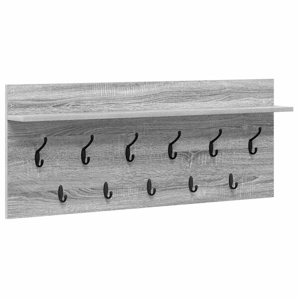 vidaXL Seinale kinnitatav riidepuu riiuliga Hall Sonoma Tehispuit