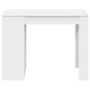 vidaXL kirjutuslaud sahtli ja riiuliga, valge 102x62x77,5cm ehituspuit
