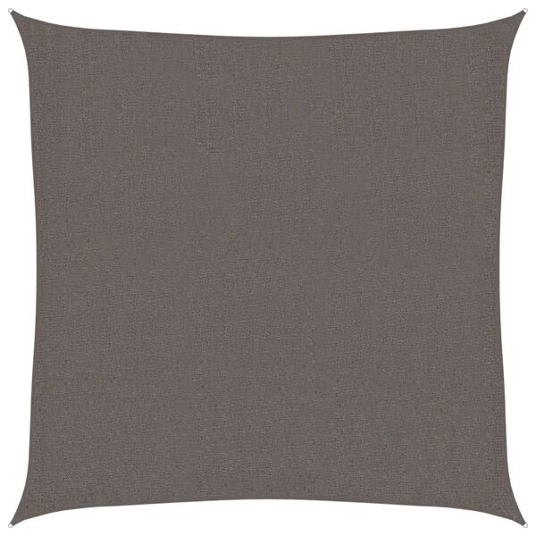 vidaXL HDPE päikesepuri kandiline, 3,6 x 3,6 m antratsiithall