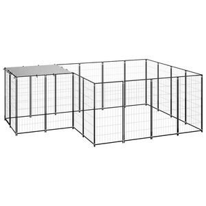 vidaXL koeraaedik, must, 6.05 m&sup2;, teras