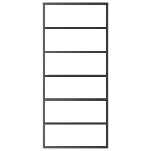 vidaXL liuguks riistvarakomplektiga, ESG klaas ja alumiinium, 90x205cm