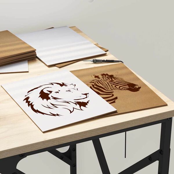 vidaXL Dekor Paneelid 50 pcs Valge 15 x 21 x 0.27 cm Tehispuit