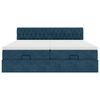 vidaXL Ottomani voodiraam madratsitega, tumesinine, 200x200 cm, samet