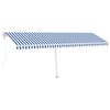 vidaXL iseseisev automaatne varikatus 600x350 cm sinine/valge