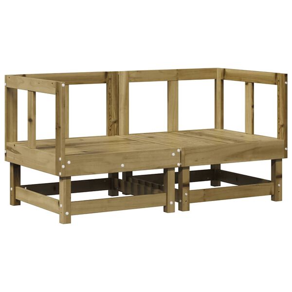 vidaXL nurga diivaniosad patjadega 2 tk, immutatud männipuit