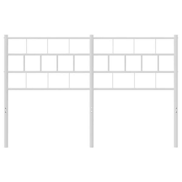 vidaXL metallist vahetatav voodipeats, valge, 135 cm