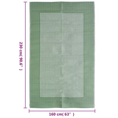 vidaXL õuevaip, roheline, 160 x 230 cm PP