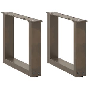 vidaXL kohvilaua jalad U-kujulised, 2 tk, naturaalne teras, 40 x (30&ndash;31) cm, teras