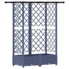 vidaXL T&otilde;stetud Padi Kase ja Katusega Hall 124 x 40 x 123 cm PP