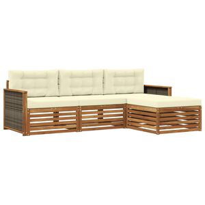 vidaXL V&auml;li diivanikomplekt Looduslik ja kreem 249,5 x 162,5 x 73 cm