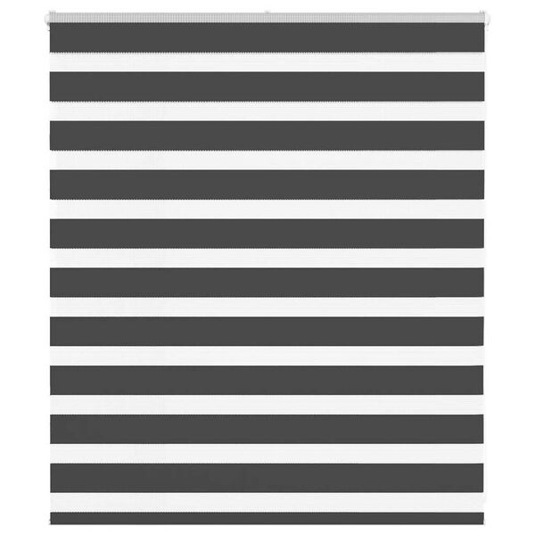 vidaXL Triibuline ruloo must 120x100 cm kanga laius 115,9 cm pol&uuml;ester