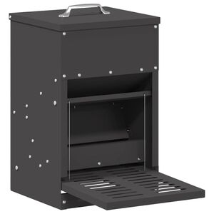 vidaXL Kana rattas&ouml;&ouml;tja Must 25 x 42 x 40 cm K&uuml;lmvalsitud teras