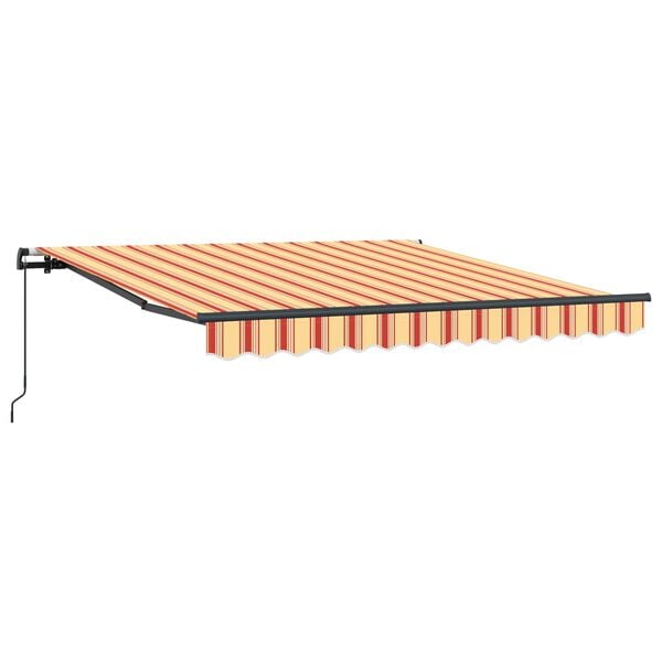 vidaXL K&auml;igukohandatav varikatus Kollane ja oranž 350 x 250 cm