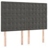 vidaXL peatsiplaat, tumehall, 144 x 5 x 118/128 cm, samet