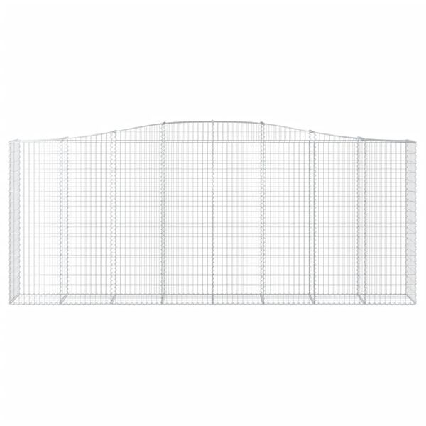 vidaXL kaarekujulised gabioonkorvid 7 tk, 400x50x160/180 cm, raud