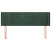 vidaXL voodipeats servadega, tumeroheline, 147x16x78/88 cm, samet