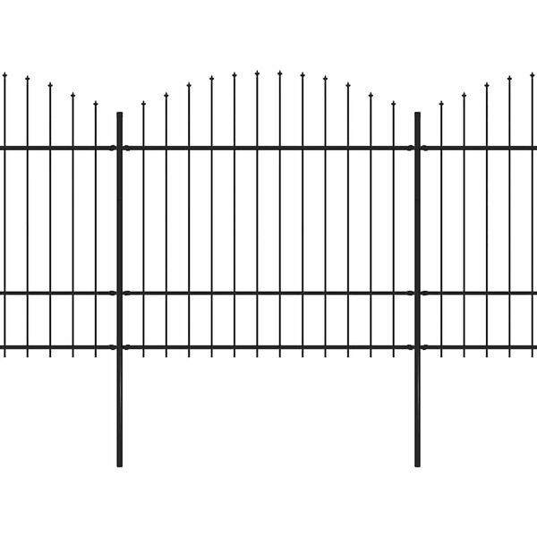 vidaXL aiapiire odaotsaga, terasest, 714,5 x 175 cm, must