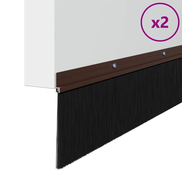 vidaXL Kruvitavad ukselöökide tihendid 2 pcs Pruun 100 cm