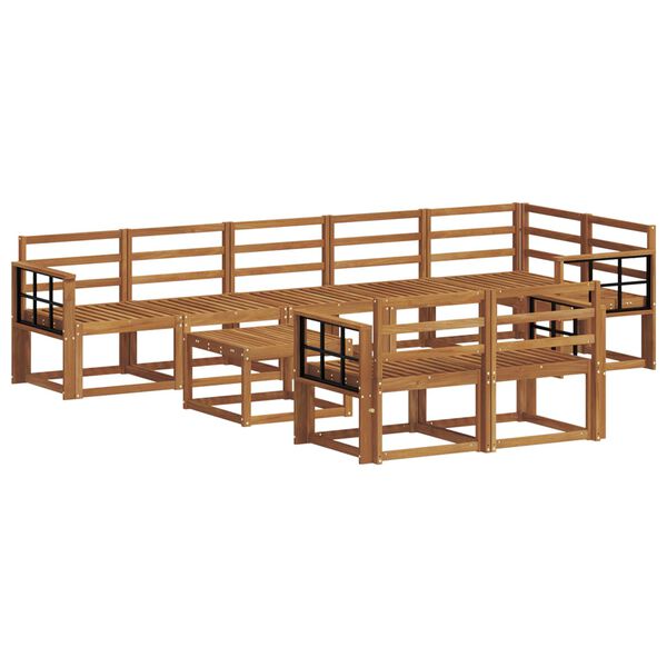 vidaXL V&auml;li diivanikomplekt 9 pcs Neutraalne Tugev akatsiapuu