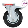 vidaXL 16 tk, p&ouml;&ouml;rlevad rattad 200 mm