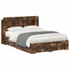 vidaXL Voodiraam ladustamisega Suitsutatud tamm 150 x 200 cm Tehispuit