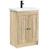 vidaXL Vannitoa m&ouml;&ouml;bleset Sonoma tamm 78,5 x 37,5 x 81 cm Tehispuit