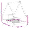 vidaXL lastevoodi raam, valge, 80 x 160 cm, m&auml;nnipuit