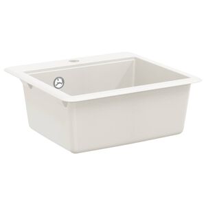 vidaXL Kraan Valge 470 x 440 mm Graniit